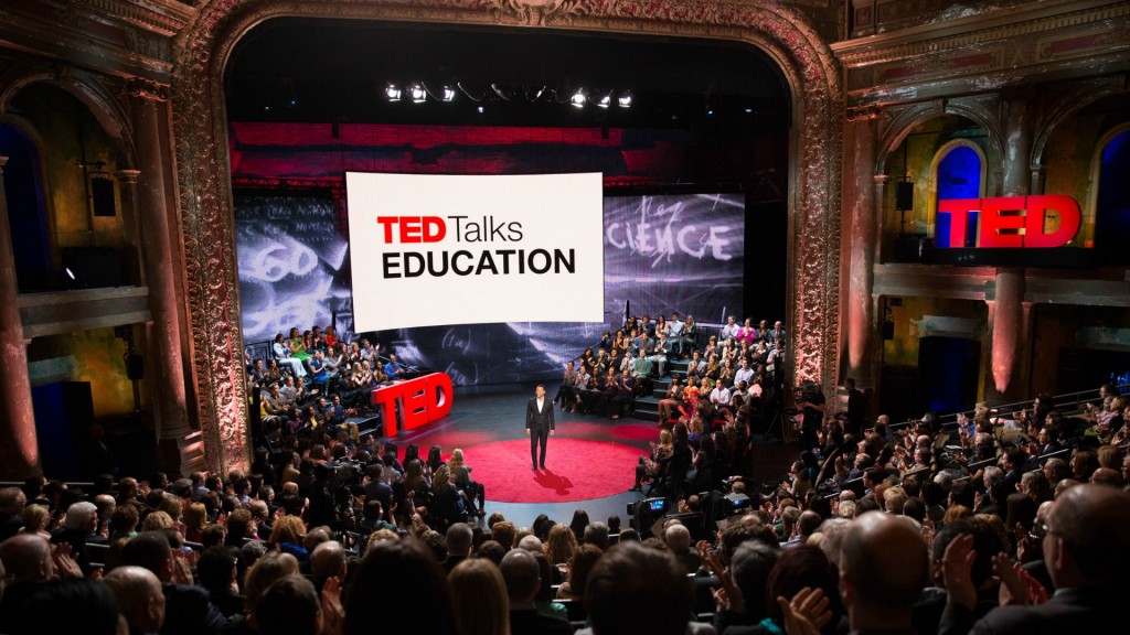 BAM's Harvey Theater interior and audience of TED Talks Education