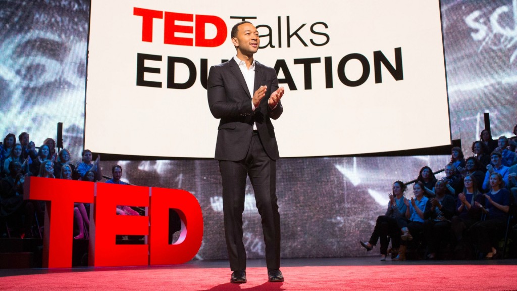 John Legend on set of TED Talks Education