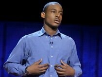 Malcolm London performing spoken word at TED Talks Education